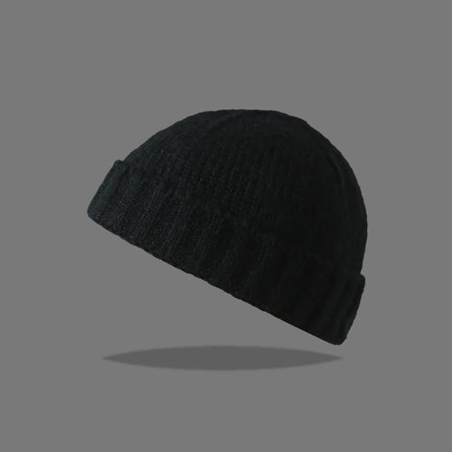 Acrylic knitted beanie hat women dome crown elastic cap circumference 56-59cm twelve colours including black beige and navy blue