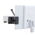 Black desktop computer screen mobile phone bracket for car or desk use in compact packaging