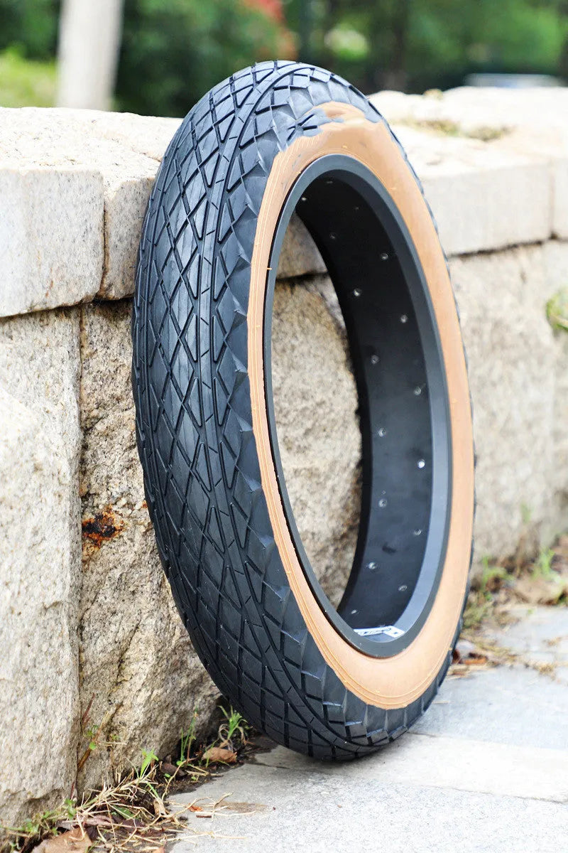 Brown rubber tyre with 20x4.0 inch dimensions for electric beach cars and snowmobiles