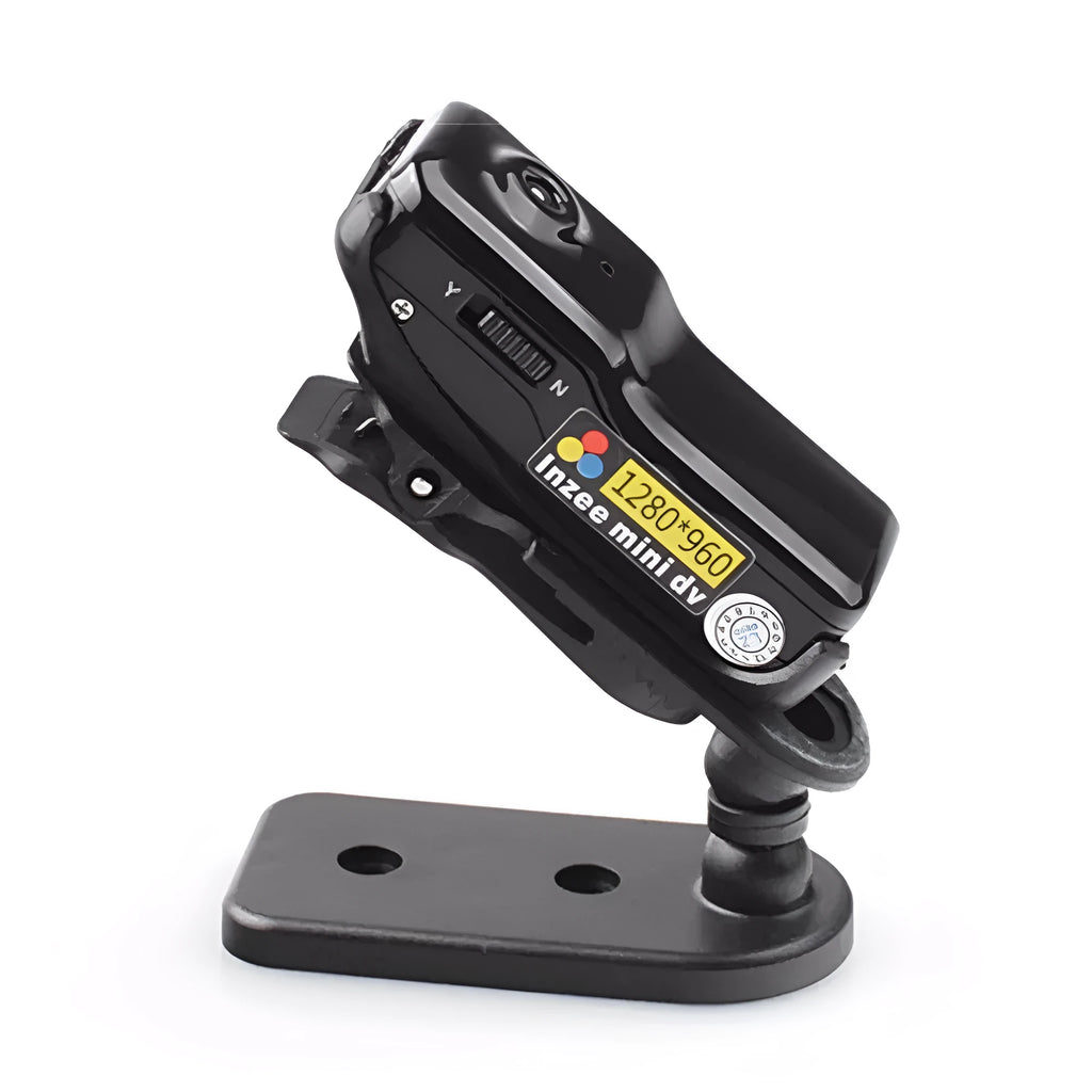 MD80 black digital camera with CMOS sensor and 480P video recording, compact mini DV design