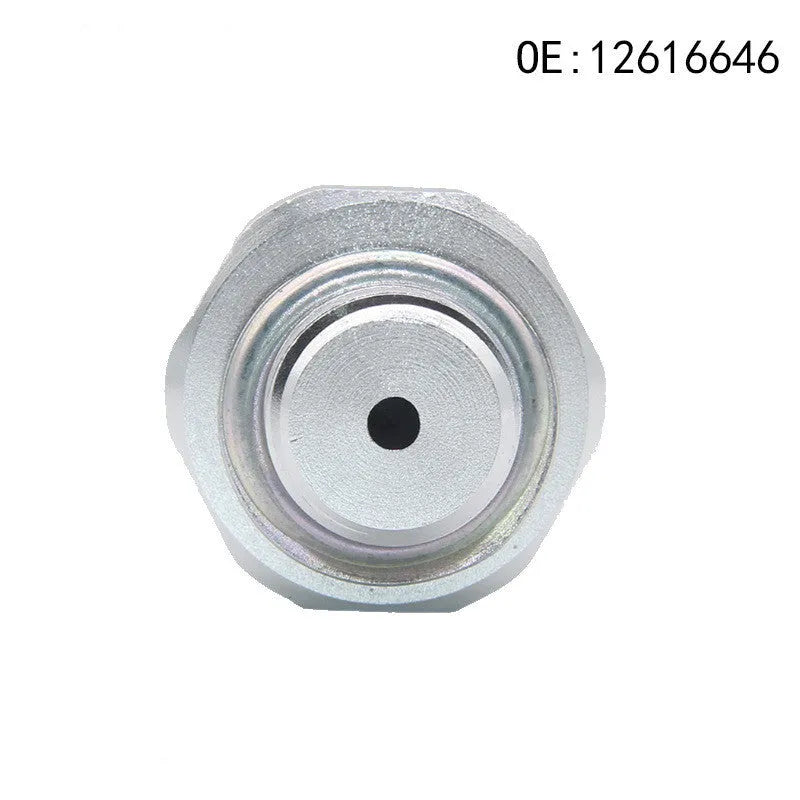 Silver metal fuel pressure sensor auto part for models 12616646, 12677836, D1846A.