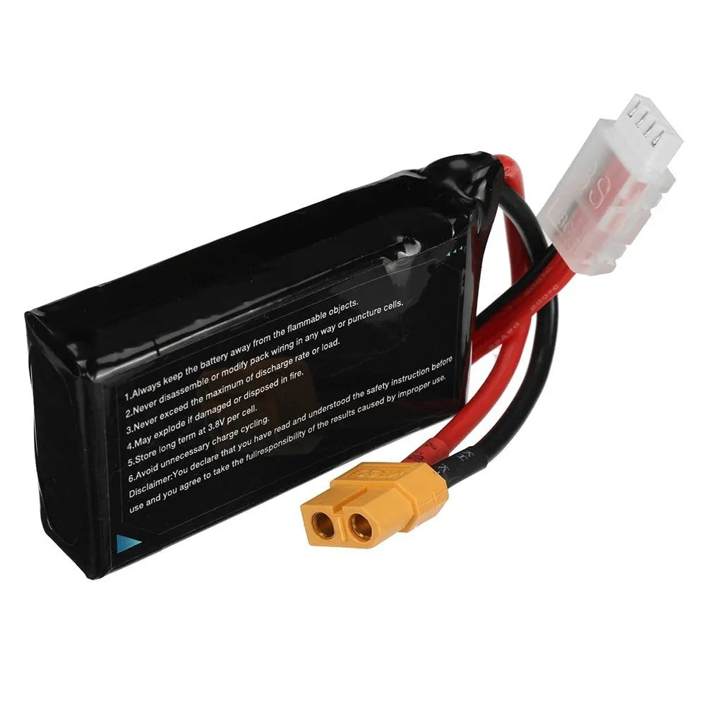 7.4V 1200mAh rectangular lithium battery for RC remote control model cars and ships