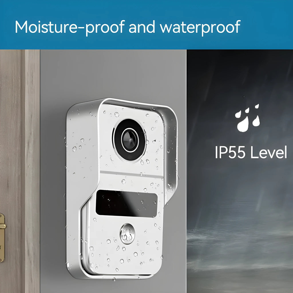 1080P video intercom doorbell system with outdoor camera unit and indoor display monitor