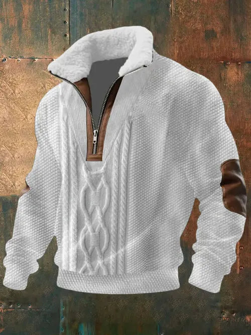 Men's hooded sweatshirt with fur collar and digital print, loose pullover, 210g Japanese cloth, sizes S to 5XL