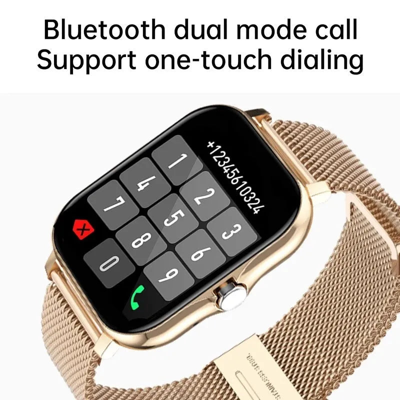 Y13 smart watch with 1.69-inch touch screen, silicone strap, heart rate and step tracking, in pink