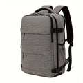 Large capacity multifunctional nylon travel backpack in black colour with 20-35 litre storage