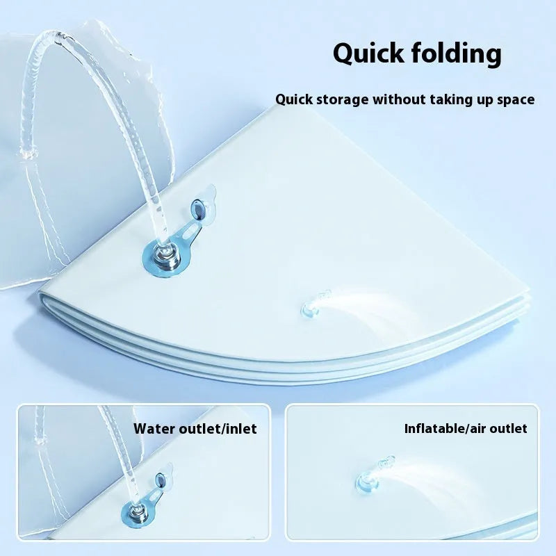 65cm dolphin style PVC inflatable pet water cooling bed for dogs and cats