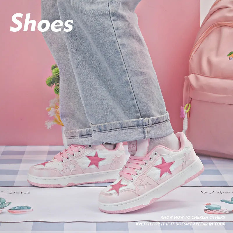 Couple skateboard shoes in denim with mesh lining, round toe, and flat rubber sole