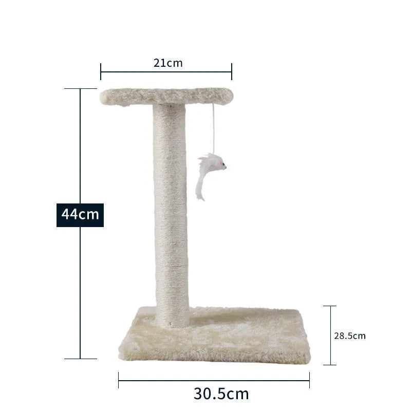 Solid wood cat climbing frame with integrated litter tree in grey colour option