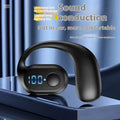 Business wireless headset ear-mounted non in-ear with smart digital display in black