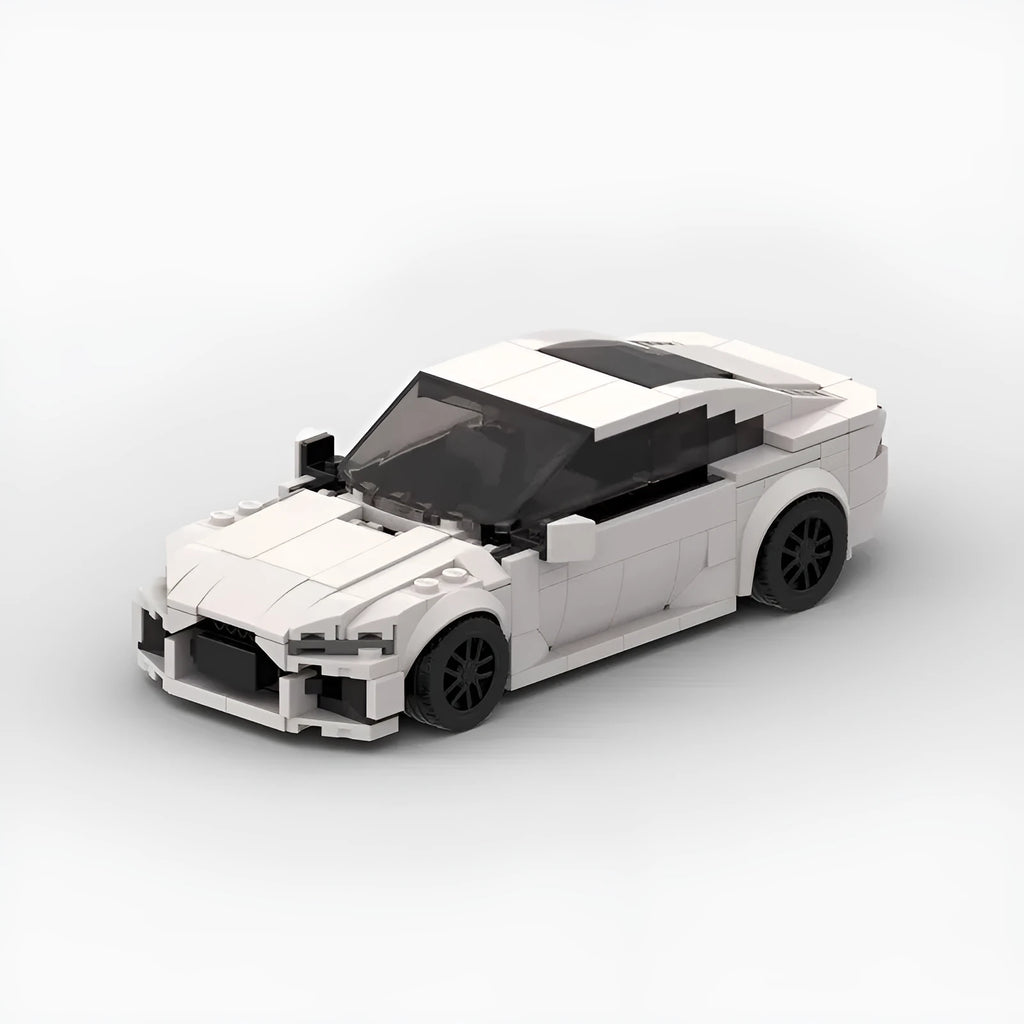 Building blocks for assembling RS7 sports car model, plastic splicing kit in black colour option