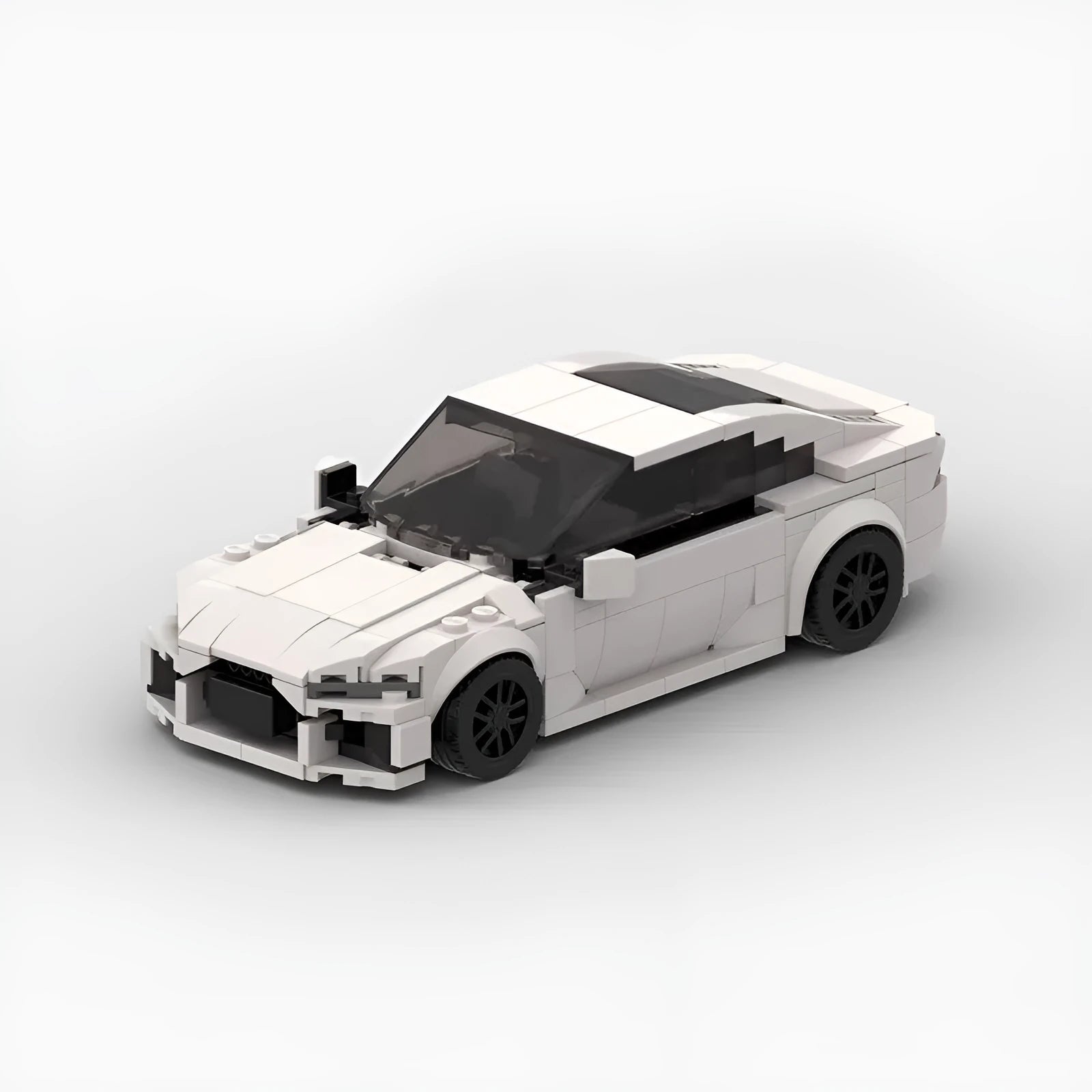 Building blocks for assembling RS7 sports car model, plastic splicing kit in black colour option