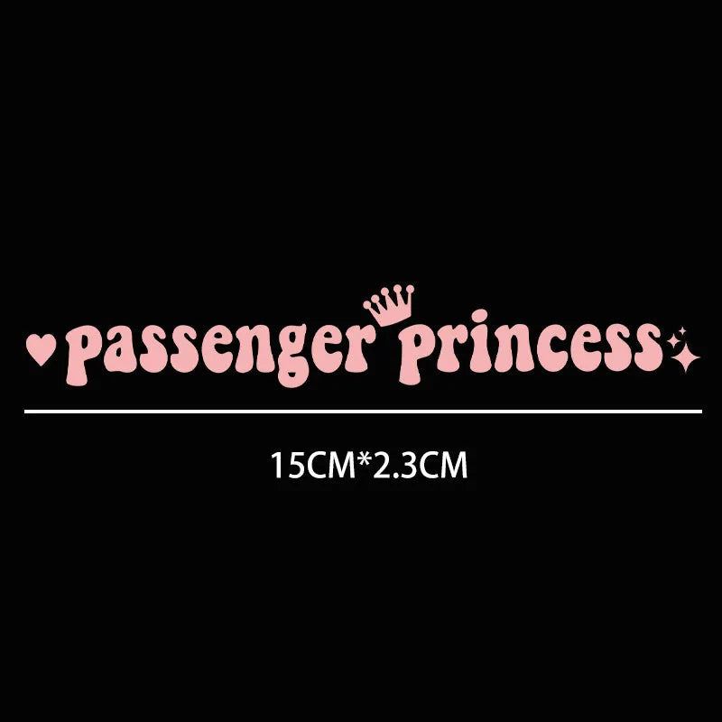 Passenger princess plastic car sticker for rearview mirror decoration