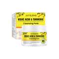 Pack of 55 turmeric curcumin acid cleansing pads with kojic acid and turmeric root extract