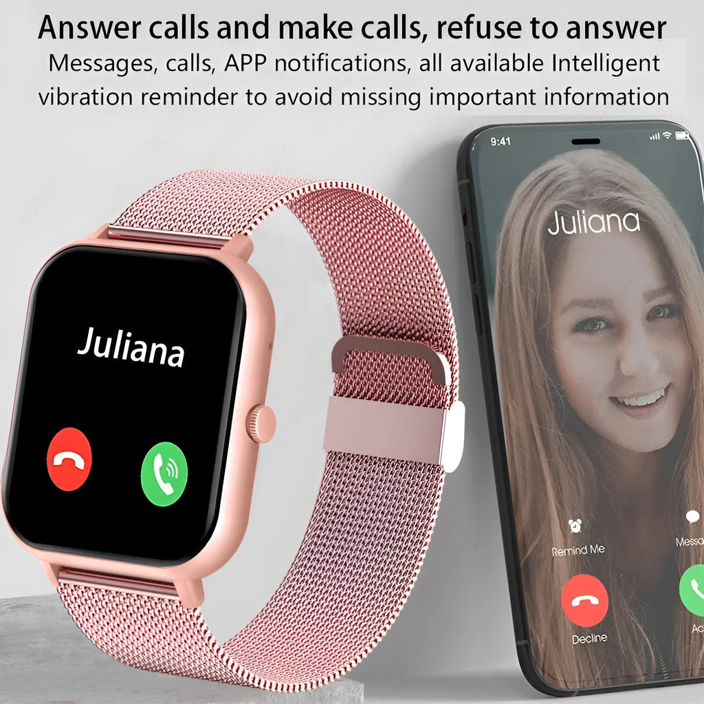 ZL54C smart watch with AMOLED screen on wrist showing health metrics display