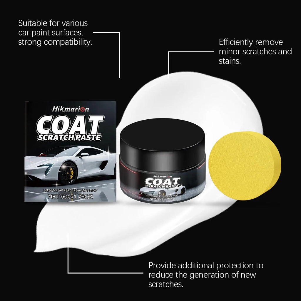 Coat Scratch Paste 50g tube and sponge for car paint scratch repair and polish