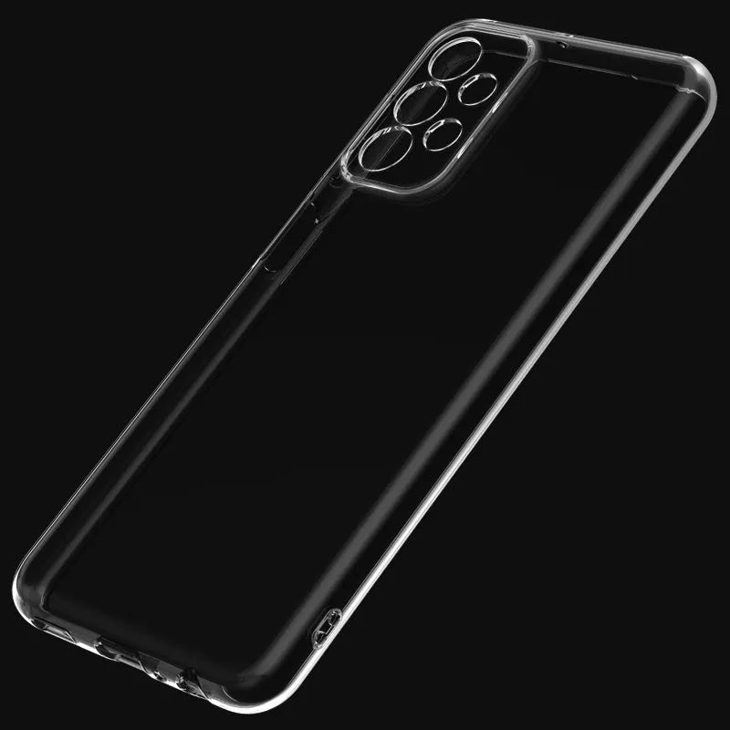 Transparent TPU phone case for Samsung with shockproof protection and fine hole cutouts