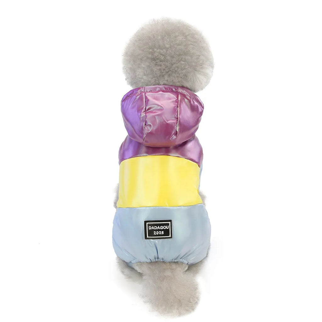 Cotton casual winter pet dog clothes in yellow and pink sizes S to XXL back length 20-40cm