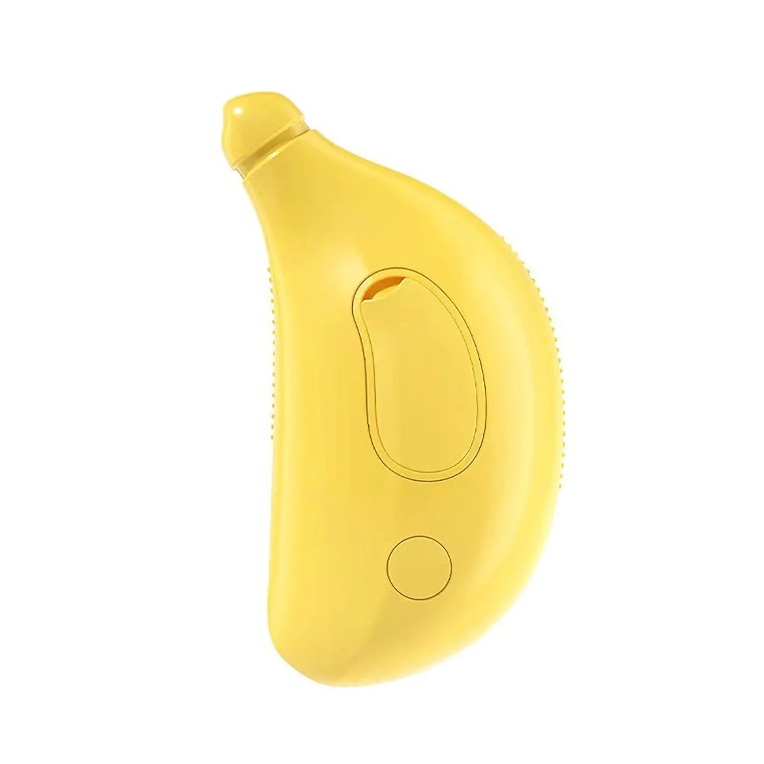 Green rechargeable 3-in-1 cat steam brush with silicone teeth and massage function.