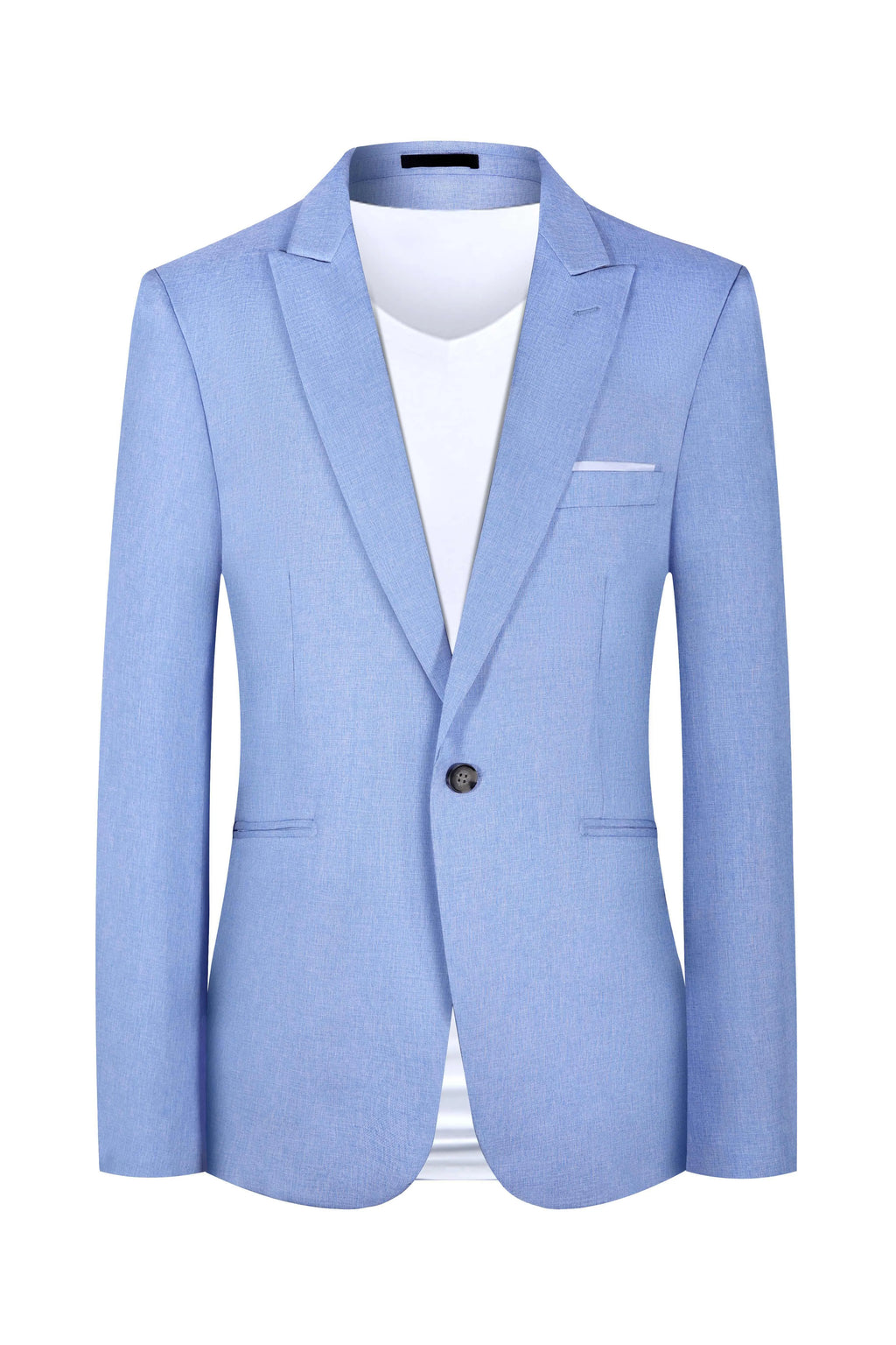 Men's Western style casual blazer in pink or light blue with two-button front