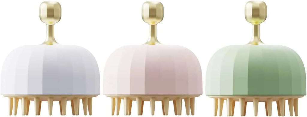 Pet bath massage brush with drainage holes for cat and dog grooming during washing sessions