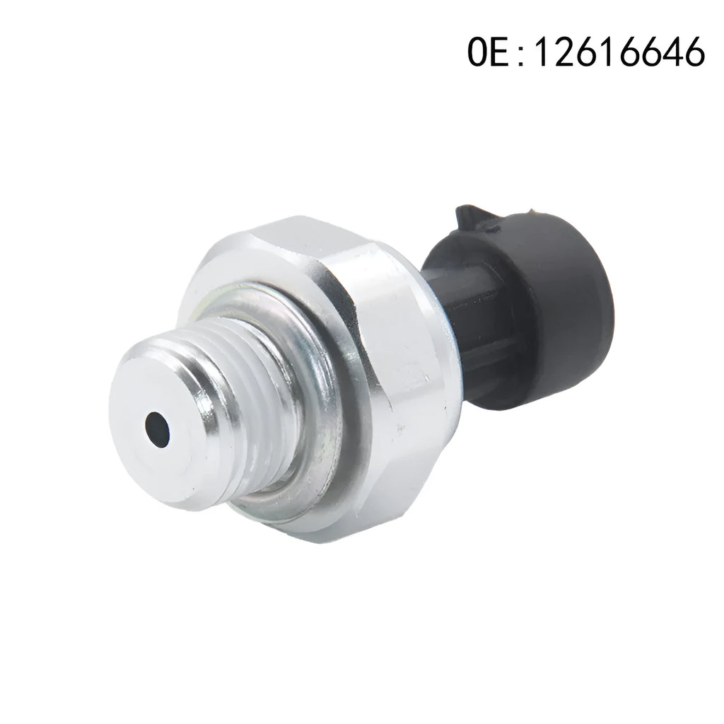 Silver metal fuel pressure sensor auto part for models 12616646, 12677836, D1846A.
