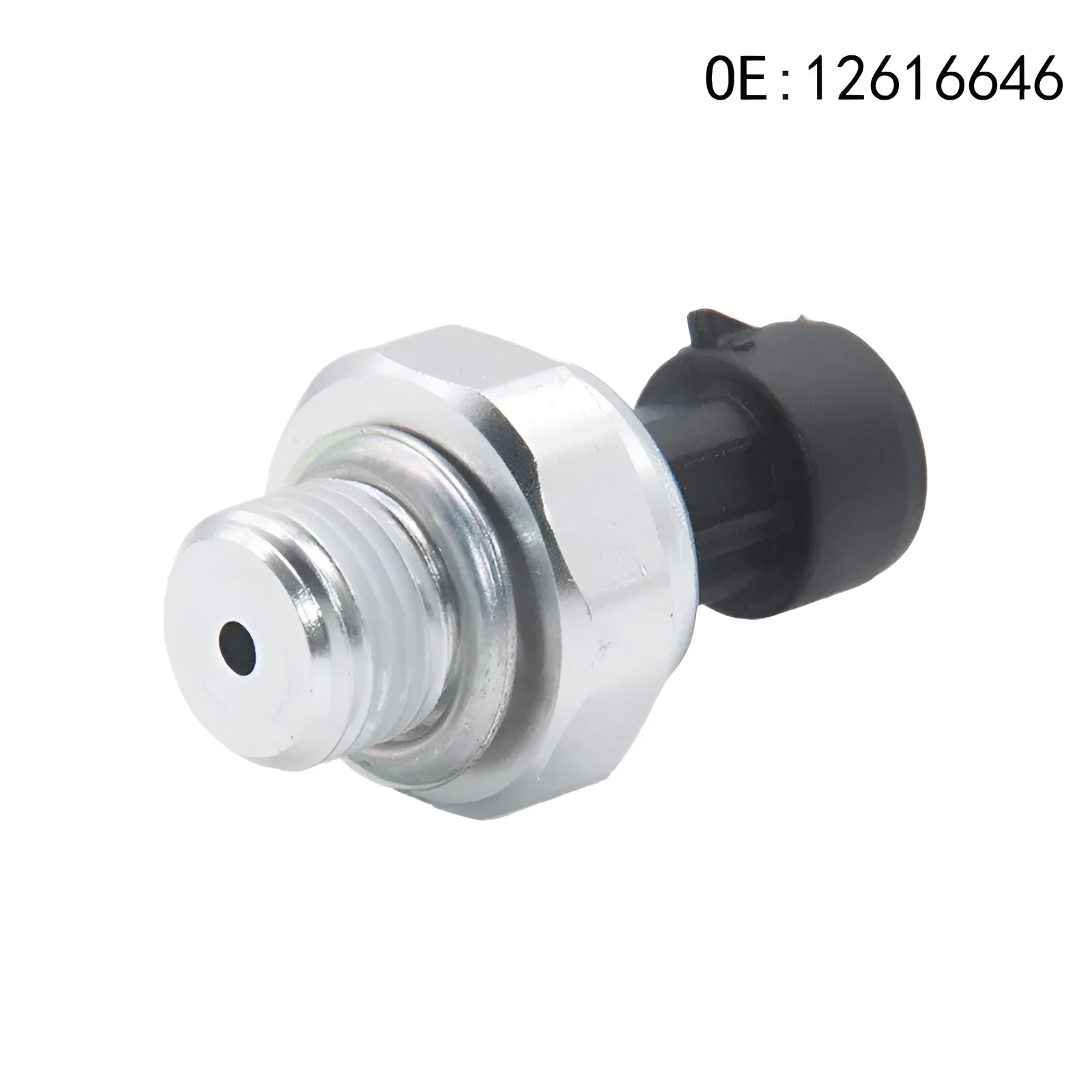 Silver metal GM fuel pressure sensor for models 12616646, 12677836, D1846A.