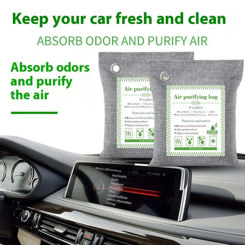 Sewing style bamboo charcoal bags for household formaldehyde removal and air purification