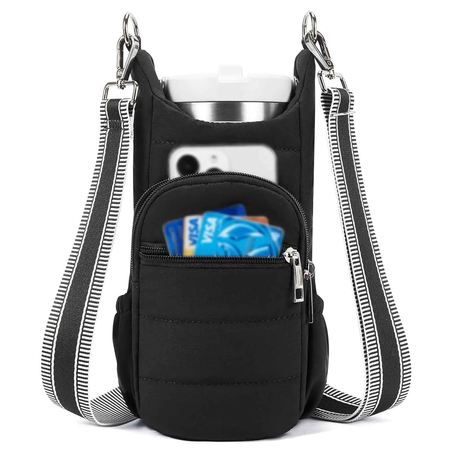 Cloth water bottle carrier bag for bicycles in modern simplicity style