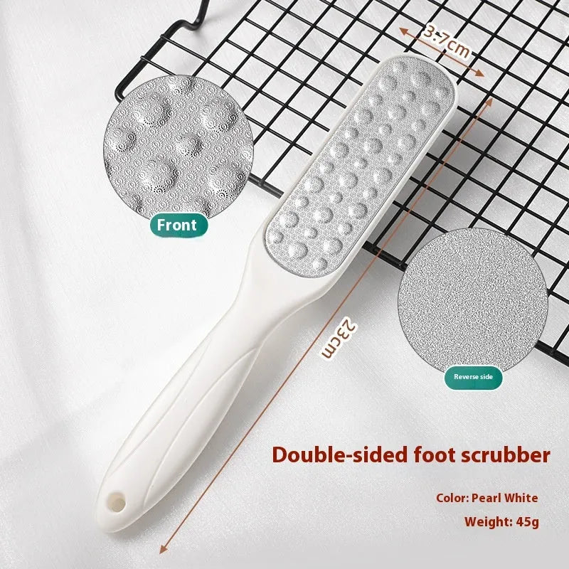 Double-sided stainless steel foot grinder for callus removal in black and white colour options