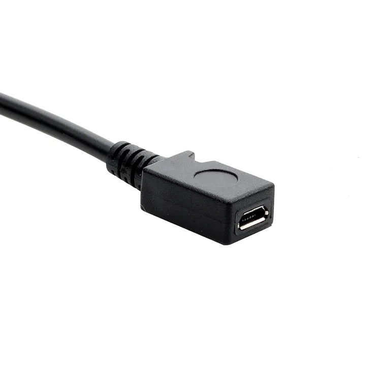 Micro female to Type-C male data cable 0.25m black for mobile phone