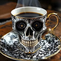 Resin Halloween cup in human skeleton design European style with plate option