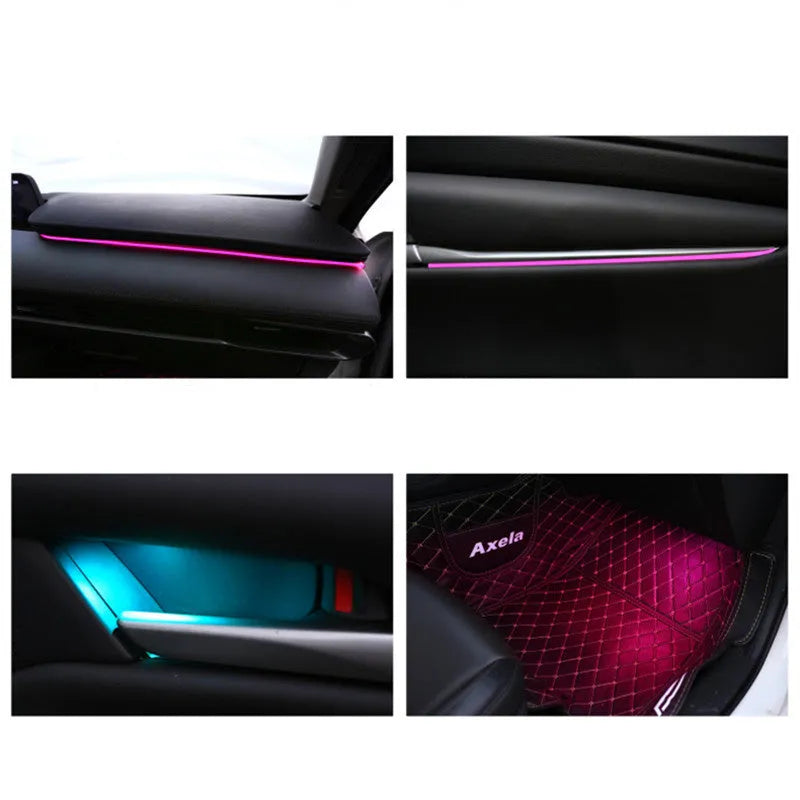 Mazda Axela 64-colour car ambient light kit with co-driving Starry Sky decorative plate, including LED lights and touch pad control