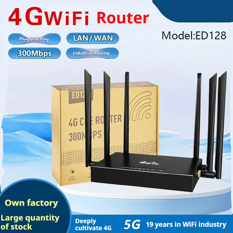 Industrial iron box 4G 3G router with antenna and power supply options
