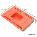 Plastic under table storage drawer with covered lid and internal grid compartments