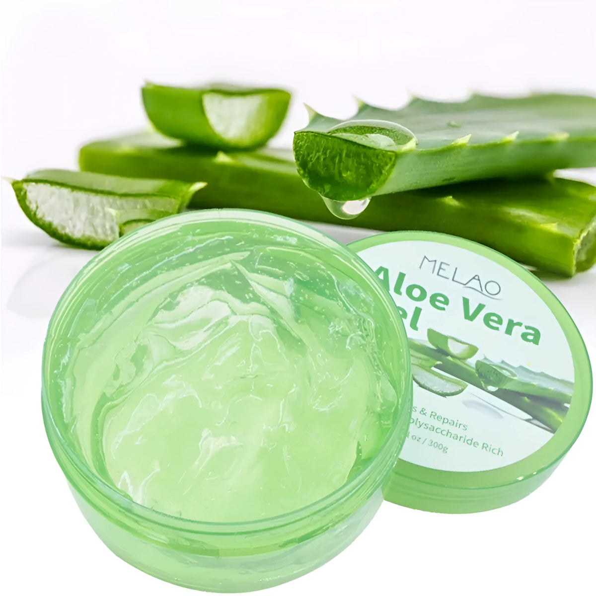 MELAO Aloe Vera Gel 300g product for face body and hair use