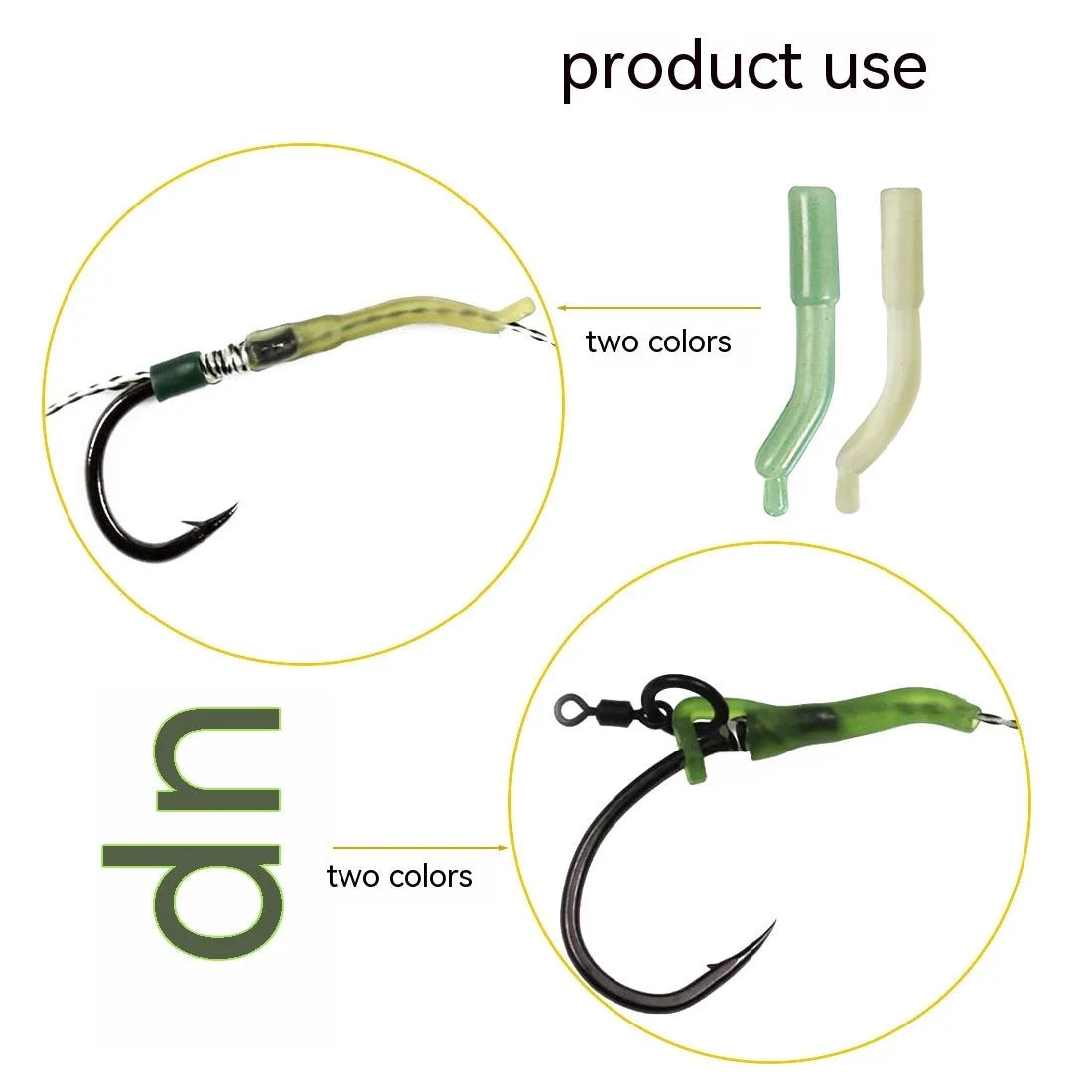 420-piece space beam carp fishing accessories set in 12cm x 9.5cm x 3cm box with swivels, pins, and hooks