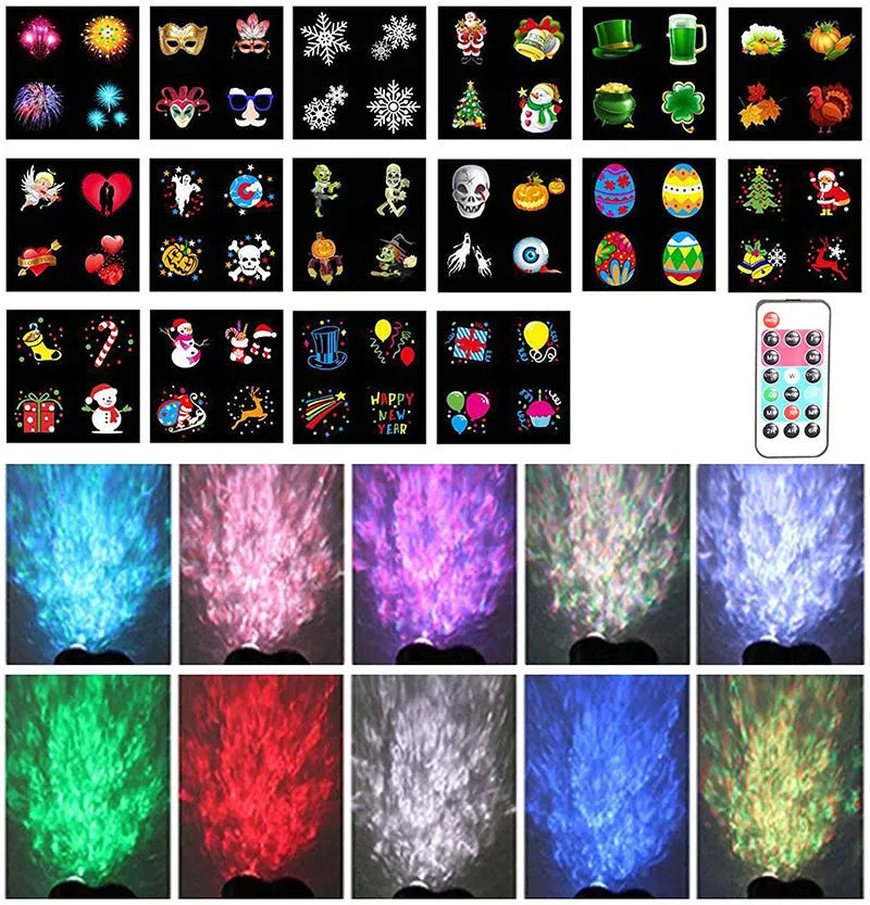 Outdoor waterproof double tube LED light displaying animated water pattern effects.