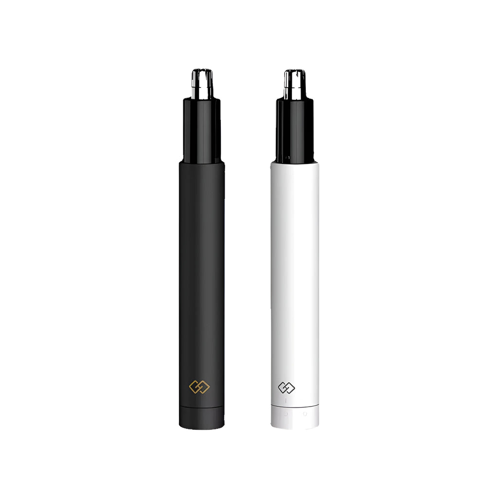 White HN3 electric nose hair trimmer on table with 420J2 steel cutter head