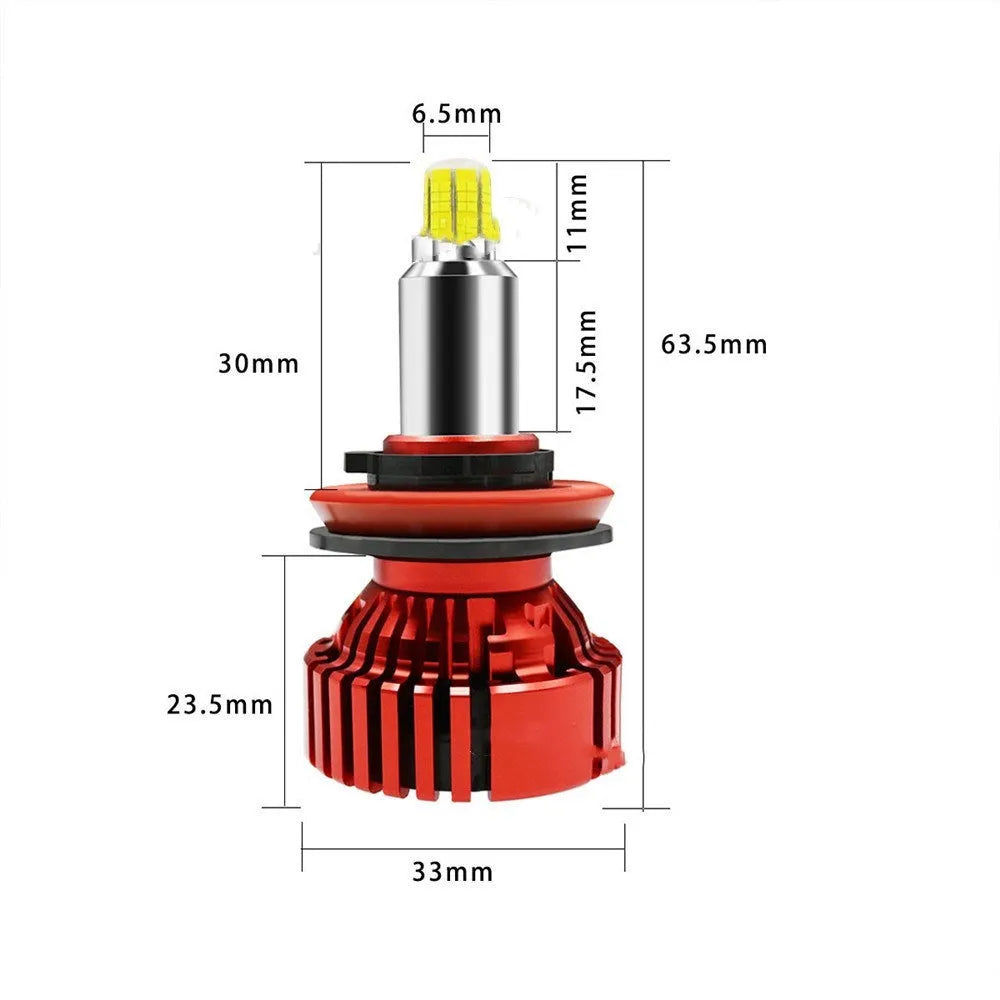 Spotlight 360 degree LED car headlight bulb with aluminium and copper construction, 36W, universal fit