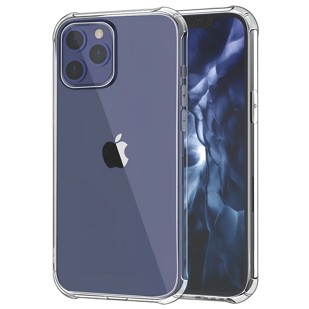 Transparent silicone soft TPU phone case for iPhone X showing back and side coverage