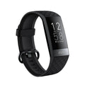 Y6 Black smart health bracelet with touchscreen displaying blood pressure and ECG graphs on a wrist.
