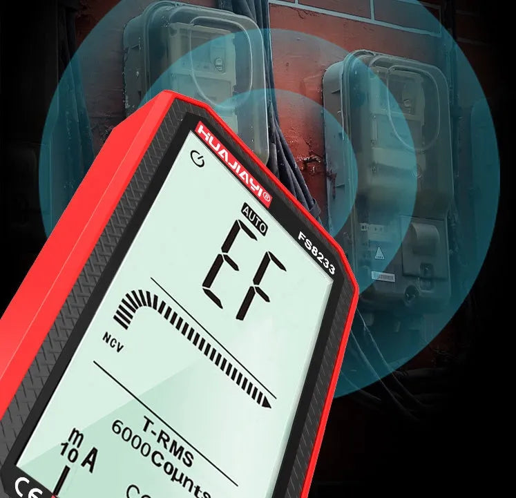 Large screen intelligent handheld digital multimeter in black or red colour