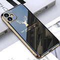 Simple solid black full lens TPU protective case for various iPhone models on a white background.