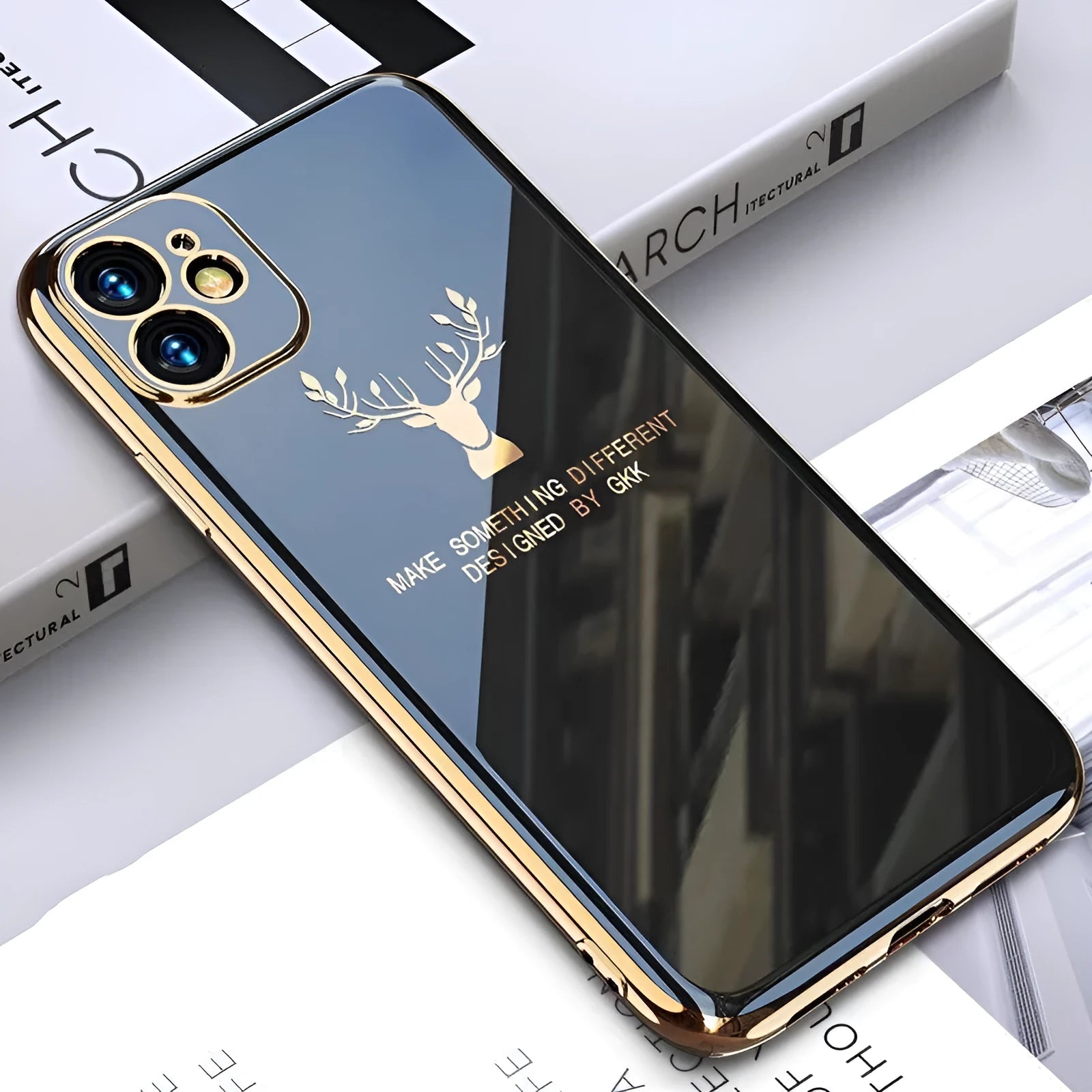 Simple solid black full lens TPU protective case for various iPhone models on a white background.