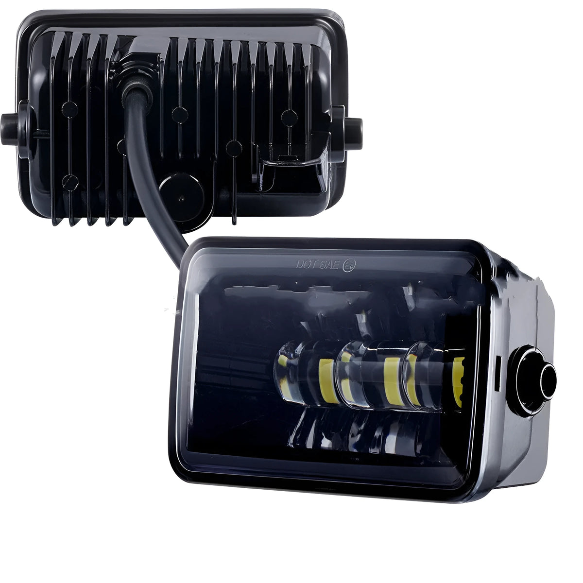 LED fog lamp for 2015-2017 Ford F150, 36W, die-cast aluminium, black background, 6500K.