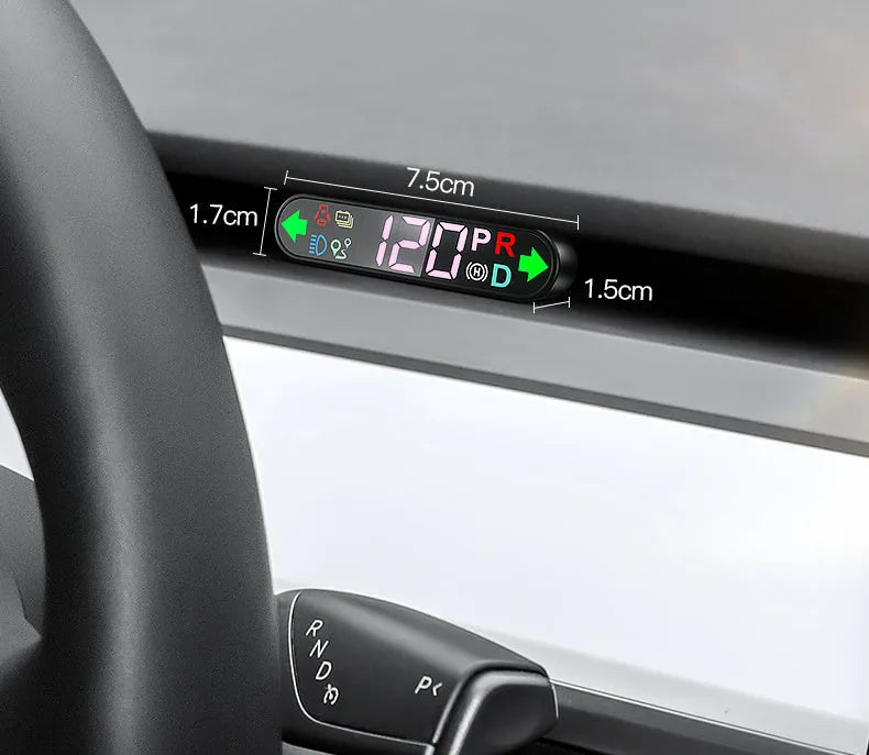 Tesla Model 3 Y LCD intelligent air code meter sub-screen mounted at air conditioning outlet with nondestructive installation