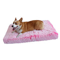 Plush square dog kennel cat cushion in grey, available in multiple sizes from S to XXL