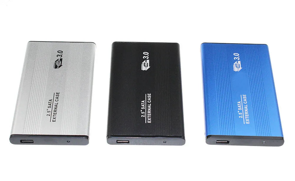 Black metal USB 3.0 hard disk enclosure for 2.5 inch SATA HDD or SSD