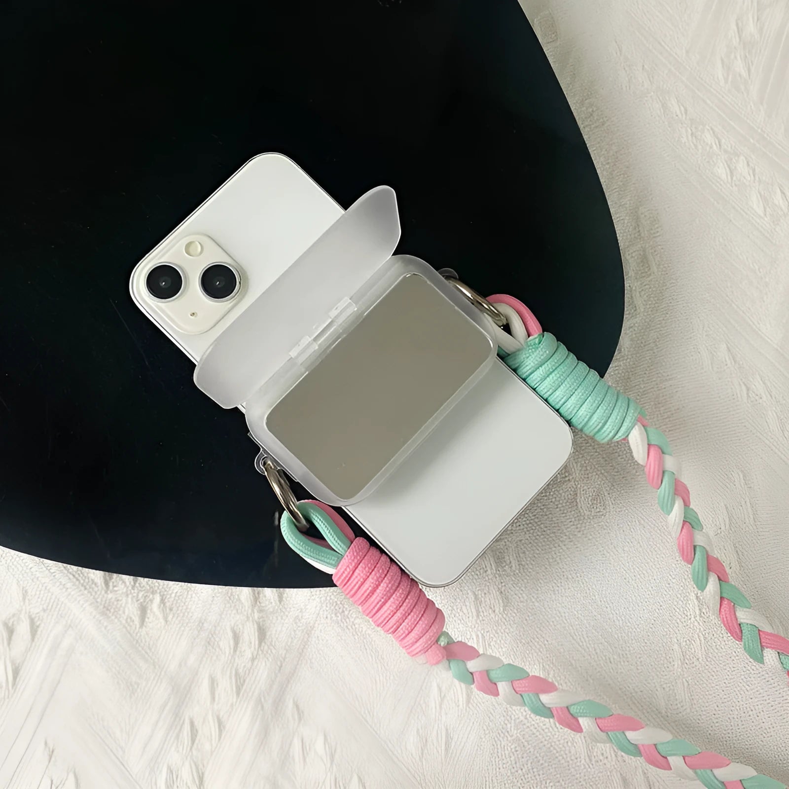 Phone Crossbody Back Splint Oval Clip in Mirror Back Splint plastic hands-free mobile accessory